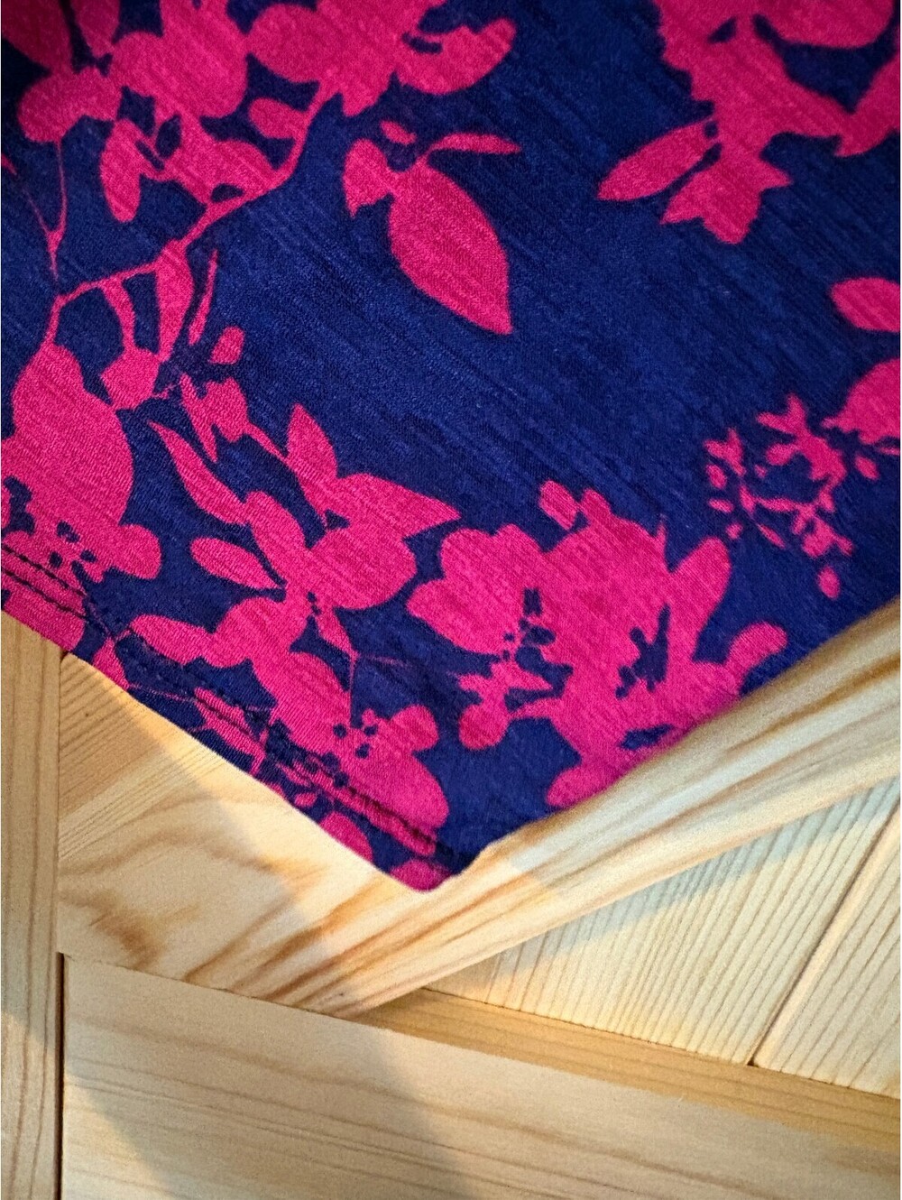 41 Hawthorn Large Navy Blue and Pink Floral Wrap Dress with Belt - Picture 4 of 9